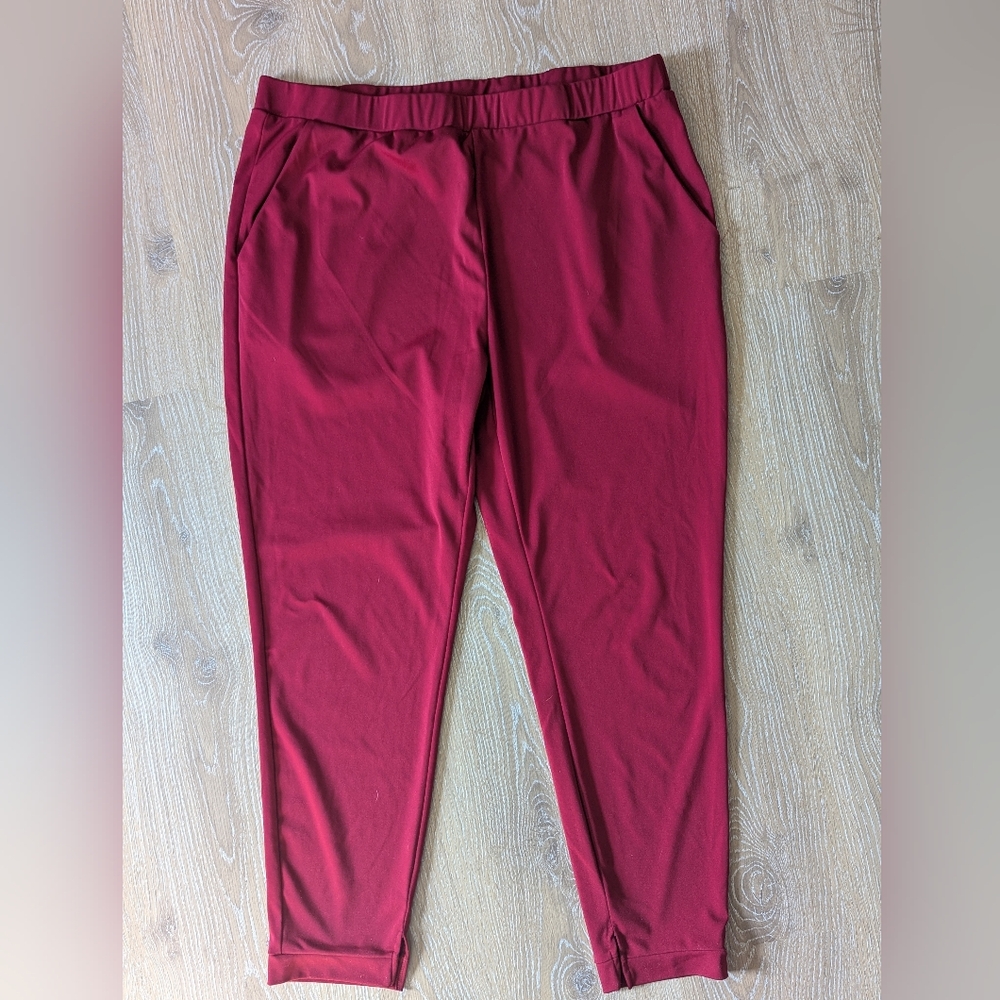 Emery‎ Rose Women's Stretch Ponte Leggings Deep Berry
